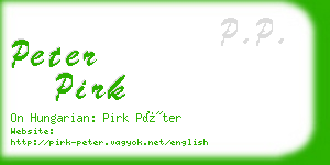 peter pirk business card